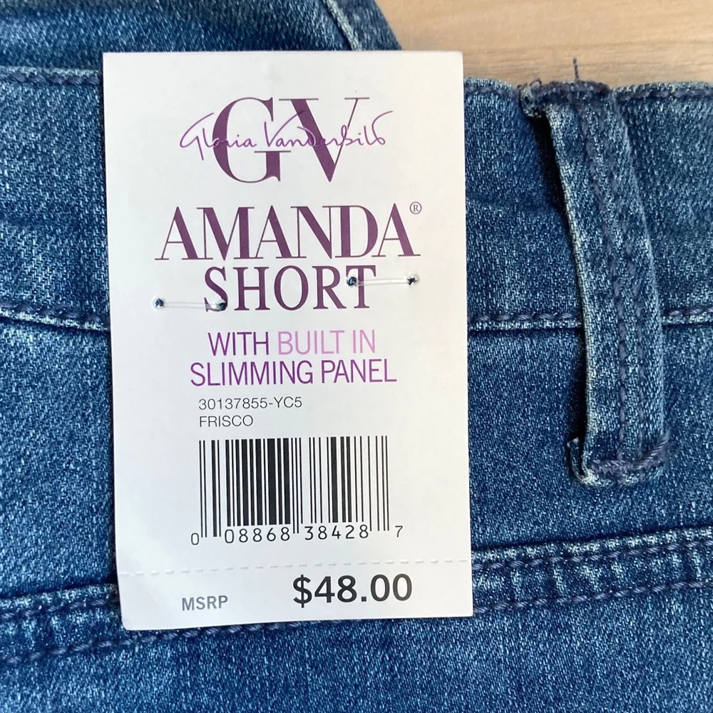 Gloria Vanderbilt Amanda jean short with slimming panel flawless stretch 24W - Picture 10 of 16